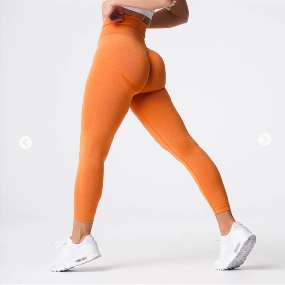 NVGTN Pants - NVGTN Sunset Orange Contour Seamless Leggings medium